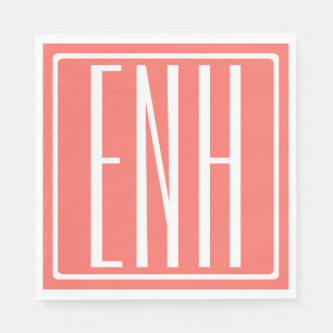 Fetter Moderner 3 Anfangsbuchstaben Monogramm Ko Serviette