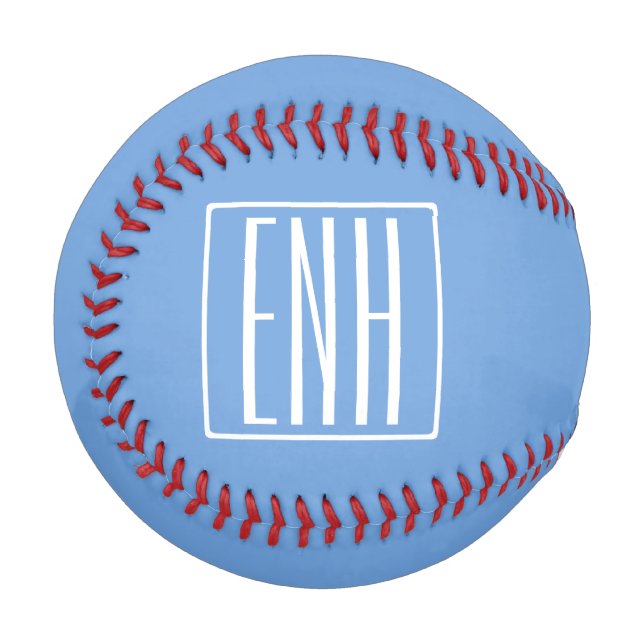 Fetter Moderner 3 Anfangsbuchstaben Monogramm | Sa Baseball (Vorderseite Links)