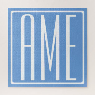 Fetter Moderner 3 Anfangsbuchstaben Monogramm Sa Puzzle