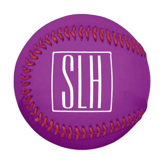 Fetter Moderner 3 Anfangsbuchstaben Monogramm | We Baseball (Vorderseite Links)