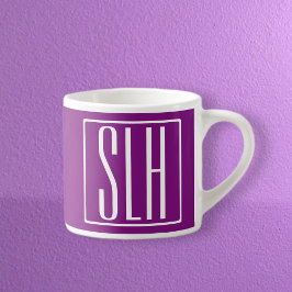 Fetter Moderner 3 Anfangsbuchstaben Monogramm | We Espressotasse