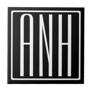 Fetter Moderner 3 Anfangsbuchstaben Monogramm   We Fliese