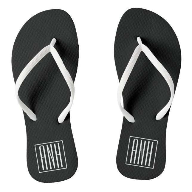 Fetter Moderner 3 Anfangsbuchstaben Monogramm | We Flip Flops (Fußbett)