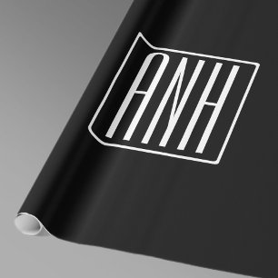 Fetter Moderner 3 Anfangsbuchstaben Monogramm We Geschenkpapier