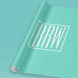 Fetter Moderner 3 Anfangsbuchstaben Monogramm We Geschenkpapier