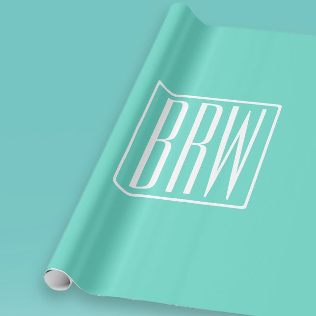 Fetter Moderner 3 Anfangsbuchstaben Monogramm | We Geschenkpapier (Von Creator hochgeladen)