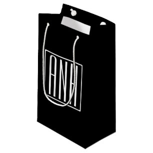 Fetter Moderner 3 Anfangsbuchstaben Monogramm We Kleine Geschenktüte