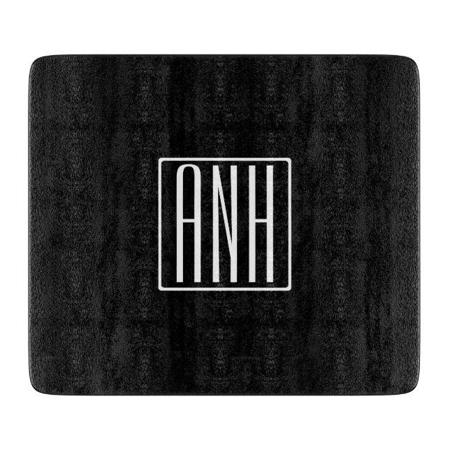 Fetter Moderner 3 Anfangsbuchstaben Monogramm | We Schneidebrett (Vorderseite)