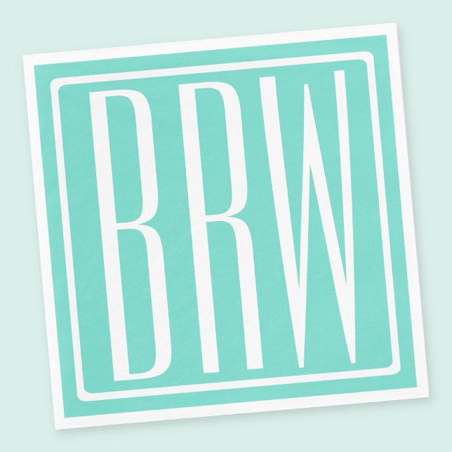 Fetter Moderner 3 Anfangsbuchstaben Monogramm | We Serviette (Von Creator hochgeladen)