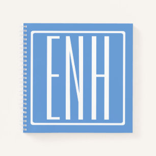 Fetter moderner 3-Buchstaben-Monogramm Sanftes B Notizbuch