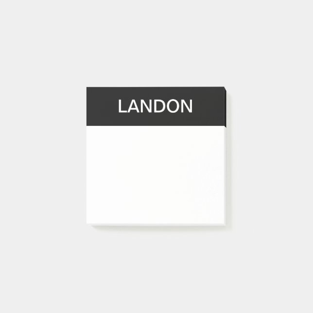 Fetter moderner editierbarer Text Post-it Klebezettel (Vorderseite)