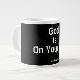 Fetter Moderner Schwarzer Name Glaube Gott Ist Auf Jumbo-Tasse