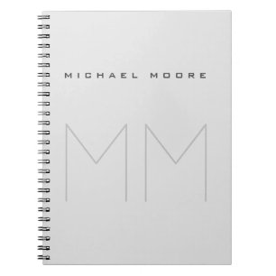 Fetter Monogramm-Name modern minimalistisch Notizblock