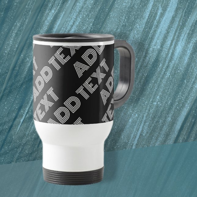 Fetter Retro-moderner Name oder Wortmuster Reisebecher (Von Creator hochgeladen)