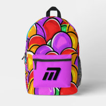 Fetter Retro-Wellen-Pop-Art-Rucksack mit individue