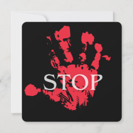 Fetter roter Handabdruck "STOP" Warnsymbol – Activ Einladung