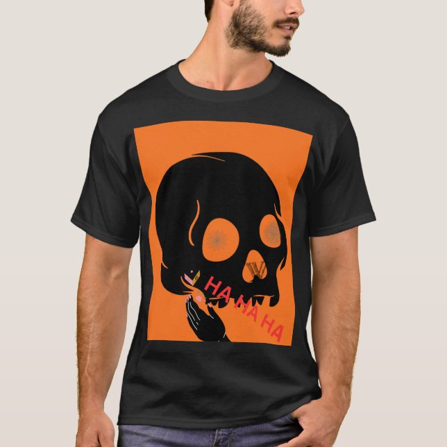 FETTER SCHÄDEL LACHEN T-Shirt (Vorderseite)