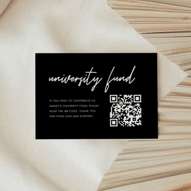 Fetter Schwarz Universitätsfonds QR-Code Abschluss Begleitkarte (Von Creator hochgeladen)