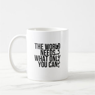 Fetter Schwarzer Text Minimalistisch Inspirierend Kaffeetasse