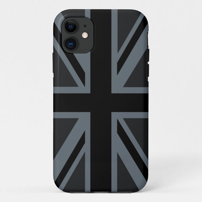 Fetter schwarzer Union Jack Case-Mate iPhone Hülle (Rückseite)