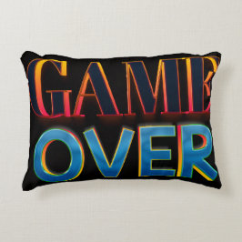 Fetter Text „GAME OVER“ in Rot Dekokissen
