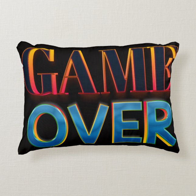 Fetter Text „GAME OVER“ in Rot Dekokissen (Vorderseite)