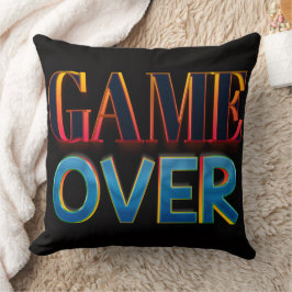 Fetter Text „GAME OVER“ in Rot Kissen