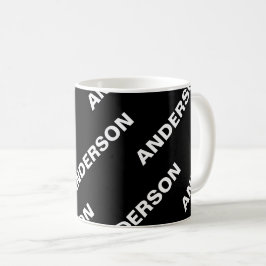 Fetter Wiederholbarer Editierbarer Name | Einfach Kaffeetasse