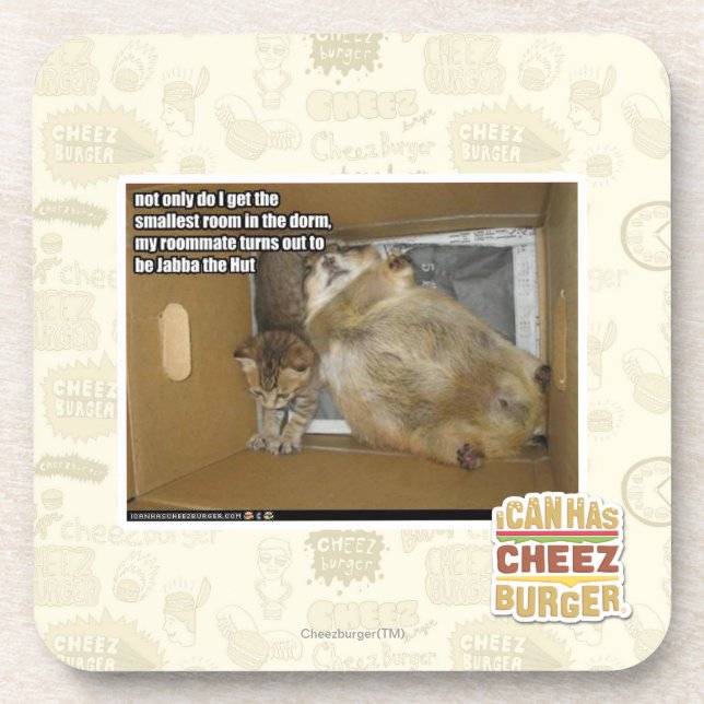 Fetter Zimmergenosse Getränkeuntersetzer (Vorderseite)