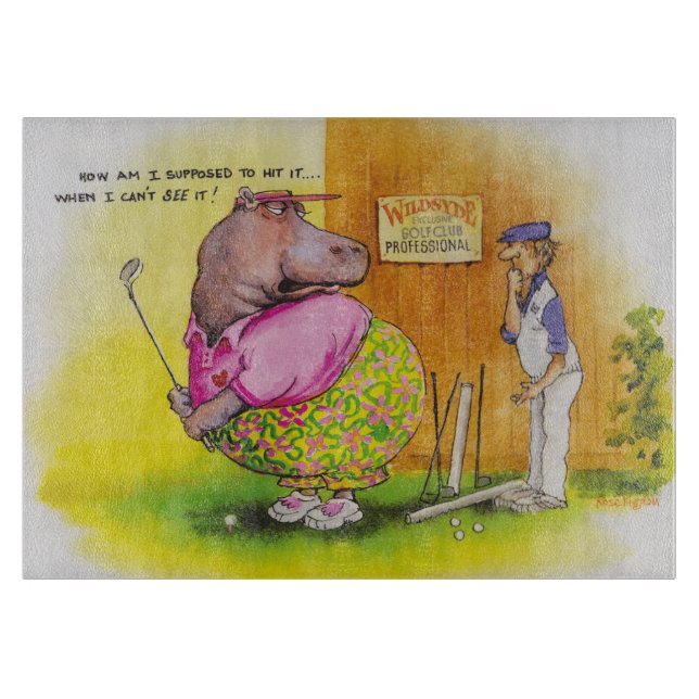 fettes Flusspferdgolf Schneidebrett (Vorderseite)