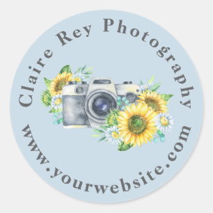 Fettes Fotografen-Logo-Sticker Sorgfältig verpac Runder Aufkleber