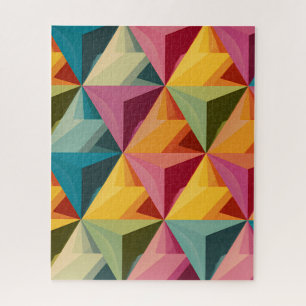 Fettes geometrisches Dreiecks Muster Puzzle