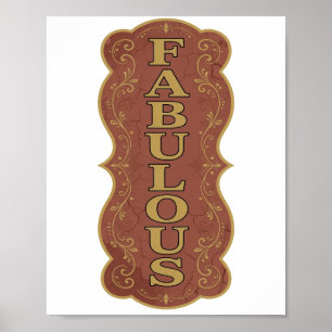 Fettes Gold FABULOSES Design Poster