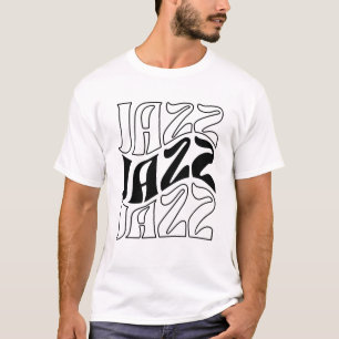fettes Jazz-Musik-Logo-Design. T-Shirt