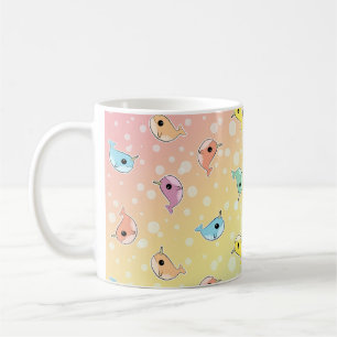Fettes Regenbogen Narwhal Muster Kaffeetasse