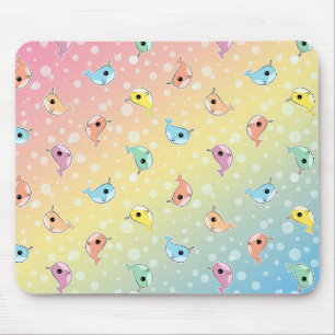 Fettes Regenbogen Narwhal Muster Mousepad