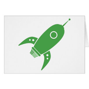Fettes Retro Rocket-Schiffs-Grün