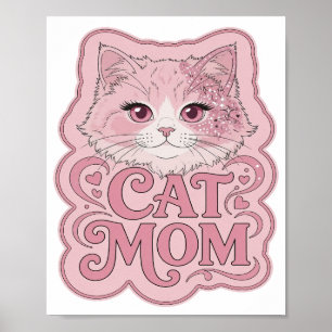 Fettes Rosa CAT MOM Fettes Design Poster