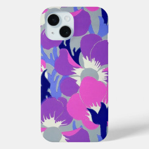 Fettes Rosa- und Lila-Windflower-Muster Retro Case-Mate iPhone Hülle