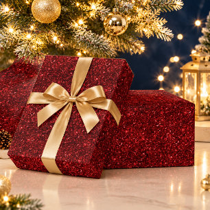 Fettes rotes klumpiges Glitter-Verpackungspapier, Geschenkpapier