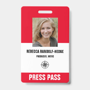 FETTES ROTES SONDEREREIGNIS-PRESSAUSWEIS - Foto-I. Ausweis