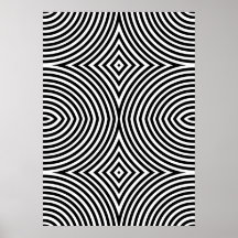 Fettes Schwarz-Weiß-Geometrisches-Abstraktes Plaka