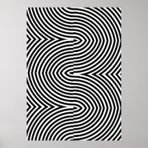 Fettes Schwarz-Weiß-Geometrisches-Abstraktes-Poste