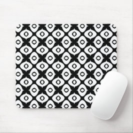 Fettes Schwarz-Weiß-Symmetrisches Arabeskenmuster Mousepad