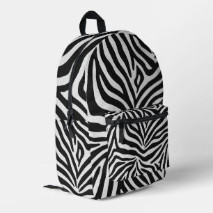 Fettes Schwarz-Weiß-Zebramuster Bedruckter Rucksack