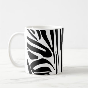 Fettes Schwarz-Weiß-Zebramuster Kaffeetasse