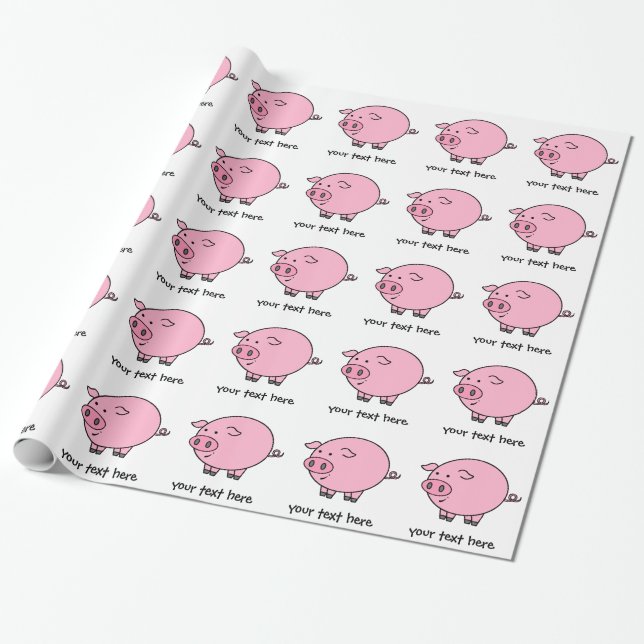 Fettes Schwein Geschenkpapier (Ungerollt)