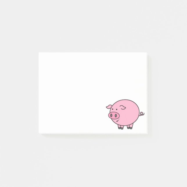 Fettes Schwein Post-it Klebezettel (Vorderseite)