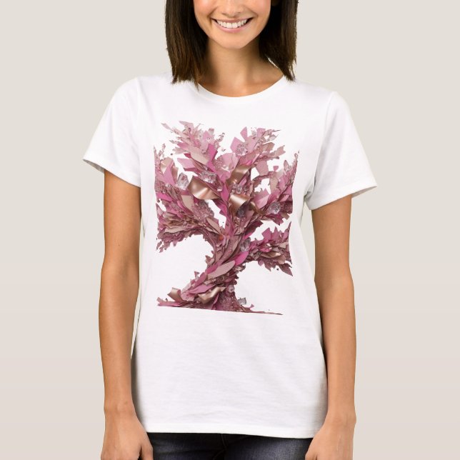 Fettes Silber ABSTRACT ART Design T-Shirt (Vorderseite)