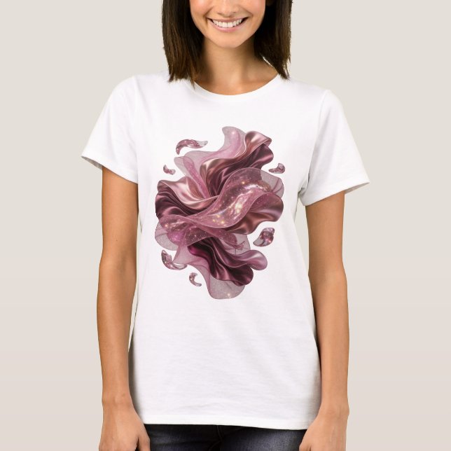 Fettes Silber ABSTRACT ART Grafik T-Shirt (Vorderseite)
